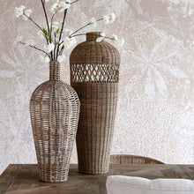 Lade das Bild in den Galerie-Viewer, Vase Rattan - Rustic Rattan Weave Vase