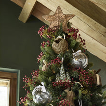 Lade das Bild in den Galerie-Viewer, Rustic Rattan Star Tree Topper - Christbaumspitze
