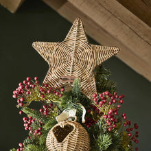 Lade das Bild in den Galerie-Viewer, Rustic Rattan Star Tree Topper - Christbaumspitze
