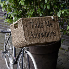 Lade das Bild in den Galerie-Viewer, Rustic Rattan Bicycle Basket Take Me Anywhere
